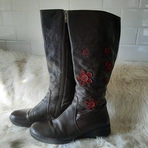 Forleria genuine leather flat heel knee boot 38/US 7